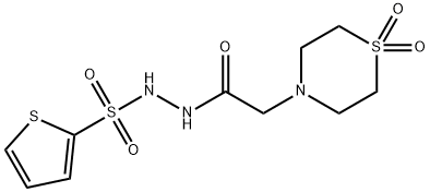 N'-(2-(1,1-二氧化硫代吗啉代)乙酰基)噻吩-2-磺酰肼 结构式