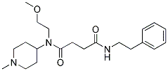 N-(2-METHOXYETHYL)-N-(1-METHYLPIPERIDIN-4-YL)-4-OXO-4-((2-PHENYLETHYL)AMINO)BUTANAMIDE 结构式