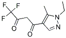 1-(1-乙基-5-甲基-1H-吡唑-4-基)-4,4,4-三氟丁烷-1,3-二酮 结构式
