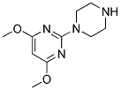 4,6-DIMETHOXY-2-(PIPERAZIN-1-YL)PYRIMIDINE 结构式