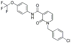 N-[4-(TRIFLUOROMETHOXY)PHENYL]-1-(4-CHLOROBENZYL)-2-PYRIDONE-3-CARBOXAMIDE 结构式