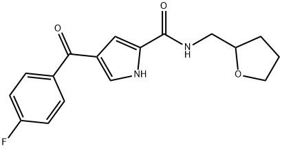 4-(4-FLUOROBENZOYL)-N-(TETRAHYDRO-2-FURANYLMETHYL)-1H-PYRROLE-2-CARBOXAMIDE 结构式