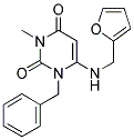 1-BENZYL-6-[(2-FURYLMETHYL)AMINO]-3-METHYLPYRIMIDINE-2,4(1H,3H)-DIONE 结构式