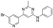 6-(5-Bromopyridin-3-yl)-2-methyl-N-phenylpyrimidin-4-amine 结构式