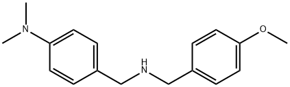 (4-[(4-METHOXY-BENZYLAMINO)-METHYL]-PHENYL)-DIMETHYL-AMINE 结构式