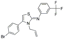 N-[(2Z)-3-ALLYL-4-(4-BROMOPHENYL)-1,3-THIAZOL-2(3H)-YLIDENE]-N-[3-(TRIFLUOROMETHYL)PHENYL]AMINE 结构式