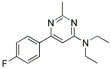 N,N-DIETHYL-6-(4-FLUOROPHENYL)-2-METHYLPYRIMIDIN-4-AMINE 结构式