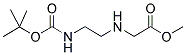 METHYL ([2-([TERT-BUTOXYCARBONYL]AMINO)ETHYL]AMINO)ACETATE 结构式