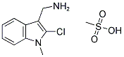 (2-氯-1-甲基-1H-吲哚-3-基)甲胺甲磺酸盐 结构式