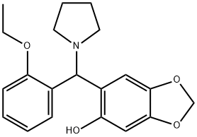 6-[(2-Ethoxyphenyl)(1-pyrrolidinyl)methyl]-1,3-benzodioxol-5-ol 结构式