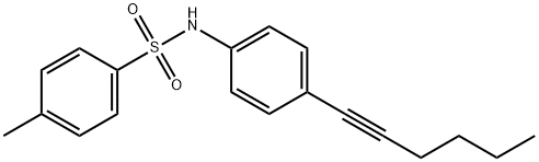 N-[4-(1-HEXYNYL)PHENYL]-4-METHYLBENZENESULFONAMIDE 结构式