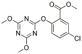 5-CHLORO-2-[(4,6-DIMETHOXYTRIAZIN-2-YL)OXY]BENZOIC ACID, METHYL ESTER 结构式