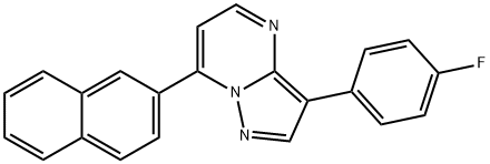 3-(4-FLUOROPHENYL)-7-(2-NAPHTHYL)PYRAZOLO[1,5-A]PYRIMIDINE 结构式