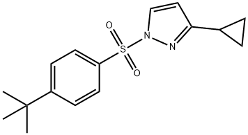 1-([4-(TERT-BUTYL)PHENYL]SULFONYL)-3-CYCLOPROPYL-1H-PYRAZOLE 结构式