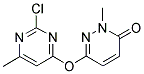 6-[(2-CHLORO-6-METHYL-4-PYRIMIDINYL)OXY]-2-METHYL-3(2H)-PYRIDAZINONE 结构式