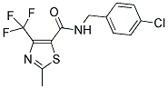 N-(4-CHLOROBENZYL)-2-METHYL-4-(TRIFLUOROMETHYL)THIAZOLE-5-CARBOXAMIDE 结构式