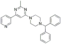 4-(4-BENZHYDRYL-PIPERAZIN-1-YL)-2-METHYL-6-PYRIDIN-3-YL-PYRIMIDINE 结构式