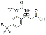 BOC-(S)-3-AMINO-3-(4-TRIFLUOROMETHYL-PHENYL)-PROPIONIC ACID 结构式
