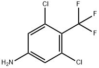 3,5-二氯-4-(三氟甲基)苯胺 结构式