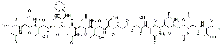 H-Asn-Asn-Thr-Trp-Asn-Asn-Thr-Thr-Gly-Ser-Asn-Asn-Asn-Ile-Thr-OH 结构式