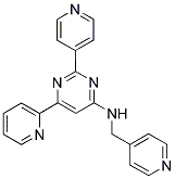 6-PYRIDIN-2-YL-2-PYRIDIN-4-YL-N-(PYRIDIN-4-YLMETHYL)PYRIMIDIN-4-AMINE 结构式