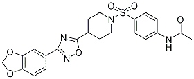 N-[4-((4-(3-(1,3-BENZODIOXOL-5-YL)-1,2,4-OXADIAZOL-5-YL)PIPERIDIN-1-YL)SULFONYL)PHENYL]ACETAMIDE 结构式