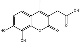 2-(7,8-二羟基-4-甲基-2-氧代-2H-色烯-3-基)乙酸 结构式