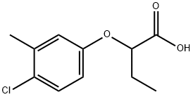 2-(4-氯-3-甲基-苯氧基)丁酸 结构式