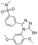 3-[4-(2,5-DIMETHOXY-PHENYL)-5-MERCAPTO-4H-[1,2,4]TRIAZOL-3-YL]-N,N-DIMETHYL-BENZENESULFONAMIDE 结构式