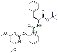 (2S)-2-[2-[(4,6-DIMETHOXYPYRIMIDIN-2-YL)OXY]BENZAMIDO]-3-PHENYLPROPANOIC ACID, TERT-BUTYL ESTER 结构式