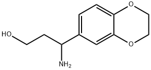 3-氨基-3-(2,3-二氢苯并[B][1,4]二噁英-6-基)丙醇 结构式