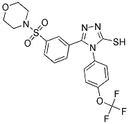 5-[3-(MORPHOLINE-4-SULFONYL)-PHENYL]-4-(4-TRIFLUOROMETHOXY-PHENYL)-4H-[1,2,4]TRIAZOLE-3-THIOL 结构式