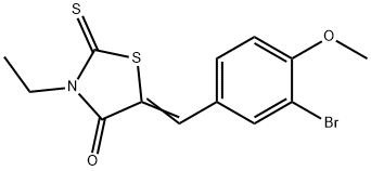 5-((3-BROMO-4-METHOXYPHENYL)METHYLENE)-3-ETHYL-2-THIOXO-1,3-THIAZOLIDIN-4-ONE 结构式