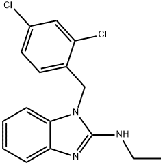 1-(2,4-Dichlorobenzyl)-N-ethyl-1H-1,3-benzimidazol-2-amine 结构式