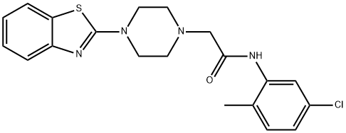 2-[4-(1,3-BENZOTHIAZOL-2-YL)PIPERAZIN-1-YL]-N-(5-CHLORO-2-METHYLPHENYL)ACETAMIDE 结构式