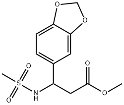 METHYL 3-(1,3-BENZODIOXOL-5-YL)-3-[(METHYLSULFONYL)AMINO]PROPANOATE 结构式