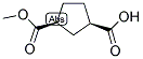 (1S,3R)-METHYL HYDROGEN CIS-1,3-CYCLOPENTANEDICARBOXYLATE 结构式