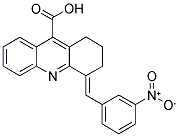 4-(3-NITRO-BENZYLIDENE)-1,2,3,4-TETRAHYDRO-ACRIDINE-9-CARBOXYLIC ACID 结构式