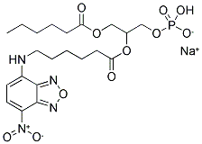 1-CAPROYL-2-[6-[(7-NITRO-2-,1,3-BENZOXADIAZOL-4-YL) AMINO]CAPROYL]-SN-GLYCEROL-3-PHOSPHO-RAC-(1-GLYCEROL) SODIUM SALT 结构式