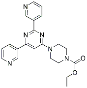 4-(2,6-DI-PYRIDIN-3-YL-PYRIMIDIN-4-YL)-PIPERAZINE-1-CARBOXYLIC ACID ETHYL ESTER 结构式