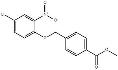 4-(4-CHLORO-2-NITRO-PHENOXYMETHYL)-BENZOIC ACID METHYL ESTER 结构式