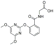 [2-[(4,6-DIMETHOXYPYRIMIDIN-2-YL)OXY]BENZAMIDO]ACETIC ACID 结构式