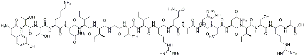 H-Tyr-Thr-Thr-Lys-Asn-Ile-Ile-Gly-Thr-Ile-Arg-Gln-Ala-His-Cys-Asn-Ile-Ser-Arg-Ala-OH 结构式