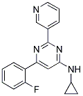 N-CYCLOPROPYL-6-(2-FLUOROPHENYL)-2-PYRIDIN-3-YLPYRIMIDIN-4-AMINE 结构式