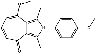 8-METHOXY-2-(4-METHOXYPHENYL)-1,3-DIMETHYLCYCLOHEPTA[C]PYRROL-4(2H)-ONE 结构式