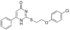 2-([2-(4-CHLOROPHENOXY)ETHYL]THIO)-6-PHENYLPYRIMIDIN-4(1H)-ONE 结构式