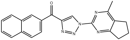 [1-(4-METHYL-6,7-DIHYDRO-5H-CYCLOPENTA[D]PYRIMIDIN-2-YL)-1H-1,2,3-TRIAZOL-4-YL](2-NAPHTHYL)METHANONE 结构式