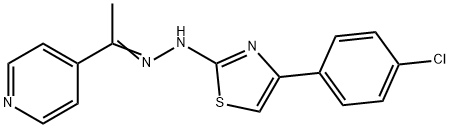 1-(4-PYRIDINYL)-1-ETHANONE N-[4-(4-CHLOROPHENYL)-1,3-THIAZOL-2-YL]HYDRAZONE 结构式