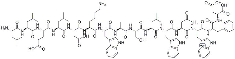 H-LEU-LEU-GLU-LEU-ASP-LYS-TRP-ALA-SER-LEU-TRP-ASN-TRP-PHE-ASP-OH 结构式