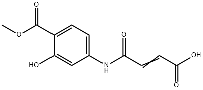 4-[3-Hydroxy-4-(methoxycarbonyl)anilino]-4-oxo-2-butenoic acid 结构式